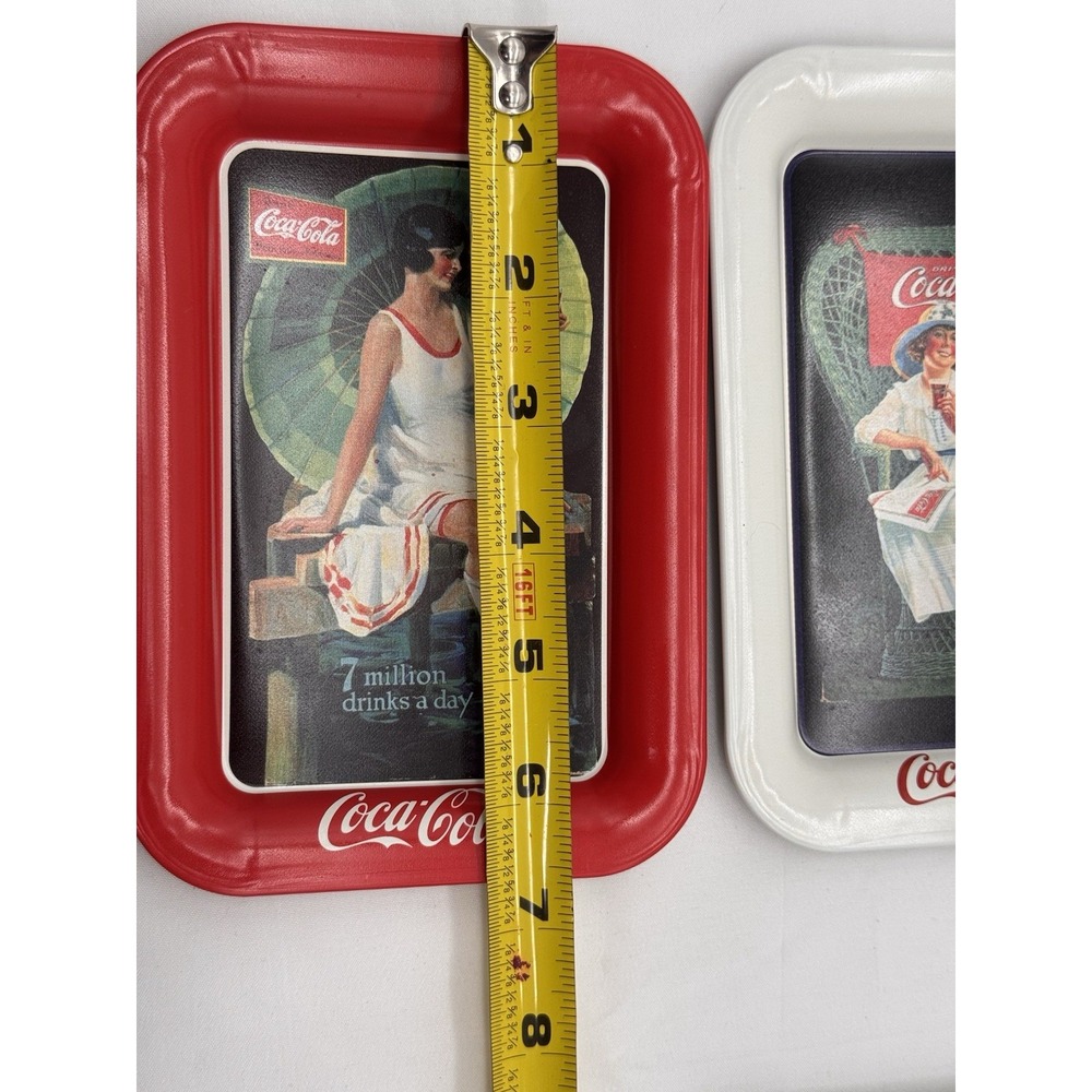 COCA-COLA MINI Metal Trays Soda Pop Fountain Drink Advertising Lot of 6 - Picture 7 of 9